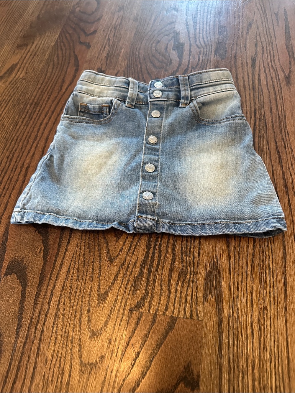 Jessica Simpson Denim Button-Front Kids Skirt - Light Blue Girl Size 5